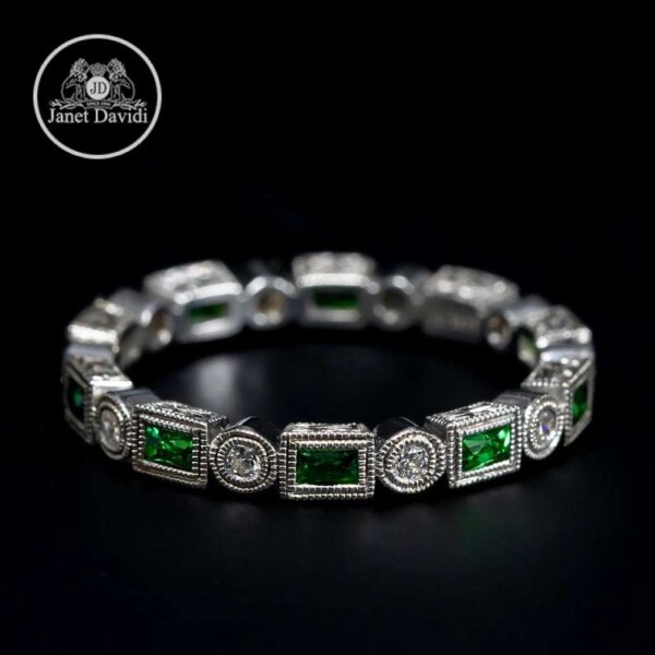 Art Deco Eternity Stackable Band