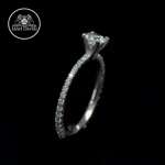 Antique Inspired Narrow Engagement Ring